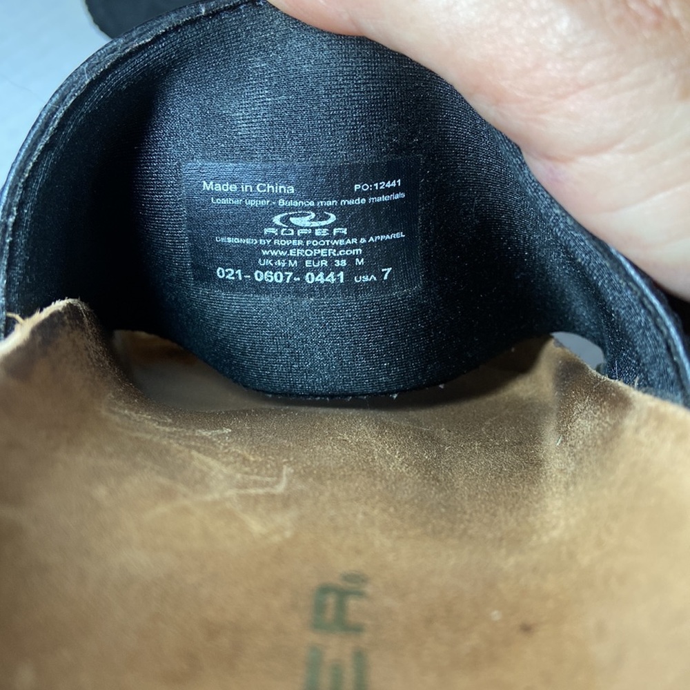 Roper Western Gear Cork and Leather Comfort Slides - Picture 6 of 6